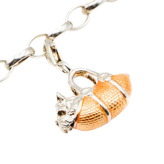 Thomas Sabo Charm Club Sterling Silver Westie Dog In Orange Bag Pendant