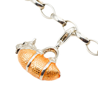 Thomas Sabo Charm Club Sterling Silver Westie Dog In Orange Bag Pendant