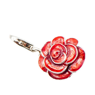 Thomas Sabo Red Rose Sterling Silver Charm Pendant