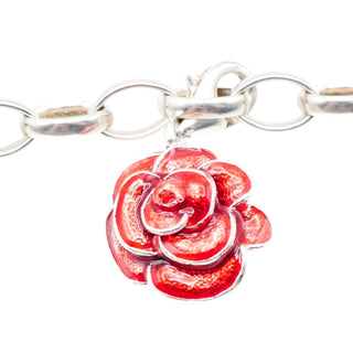 Thomas Sabo Red Rose Sterling Silver Charm Pendant