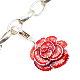 Thomas Sabo Red Rose Sterling Silver Charm Pendant