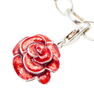 Thomas Sabo Red Rose Sterling Silver Charm Pendant