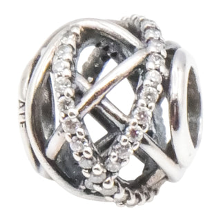Pandora Galaxy Openwork Sterling Silver Charm with Clear Zirconia – Retired