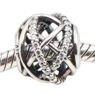 Pandora Galaxy Openwork Sterling Silver Charm with Clear Zirconia – Retired