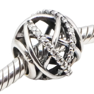 Pandora Galaxy Openwork Sterling Silver Charm with Clear Zirconia – Retired