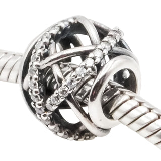 Pandora Galaxy Openwork Sterling Silver Charm with Clear Zirconia – Retired