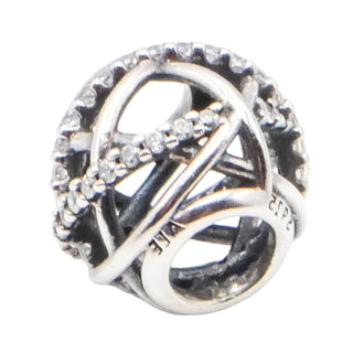 Pandora Galaxy Openwork Sterling Silver Charm with Clear Zirconia – Retired