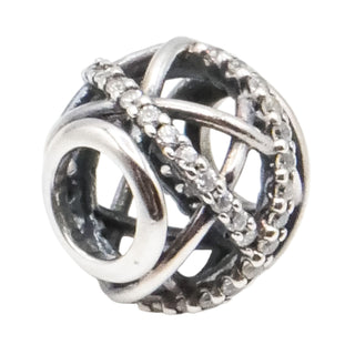 Pandora Galaxy Openwork Sterling Silver Charm with Clear Zirconia – Retired