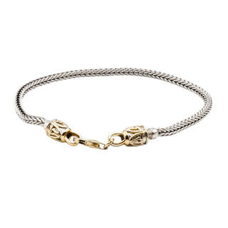 Gems En Vogue Foxtail Charm Bracelet in Sterling Silver 7.5 Inches