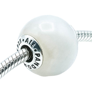 Pandora Essence Hope Sterling Silver Charm With Smooth Milky Quartz