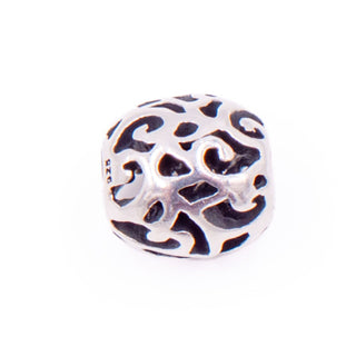 Chamilia Filigree Sterling Silver Openwork Scroll Swirl Charm Bead