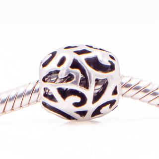 Chamilia Filigree Sterling Silver Openwork Scroll Swirl Charm Bead