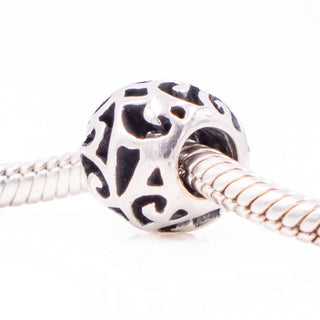 Chamilia Filigree Sterling Silver Openwork Scroll Swirl Charm Bead
