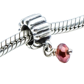 Pandora Retired January Garnet Birthstone Sterling Silver Dangle Charm