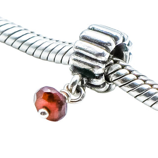 Pandora Retired January Garnet Birthstone Sterling Silver Dangle Charm