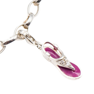 Thomas Sabo Purple Flip Flip Sterling Silver Charm Pendant