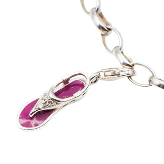 Thomas Sabo Purple Flip Flip Sterling Silver Charm Pendant