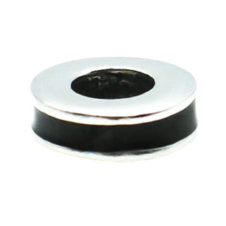 Chamilia Black Enamel Sterling Silver Spacer Charm
