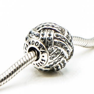 Pandora ESSENCE Friendship Sterling Silver Knot Charm With Clear Zirconia