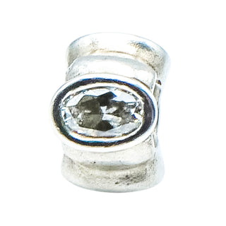 Pandora Big Clear Skies Charm Sterling Silver Large Clear Zirconia Bead Retired