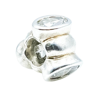 Pandora Big Clear Skies Charm Sterling Silver Large Clear Zirconia Bead Retired