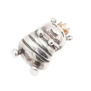 Pandora Queen Bee Sterling Silver Charm with 14K Gold Crown – Retired