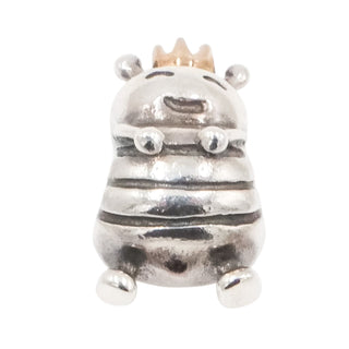 Pandora Queen Bee Sterling Silver Charm with 14K Gold Crown – Retired
