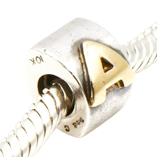 Chamilia 10K Gold Letter A Sterling Silver Initial Charm