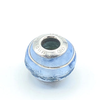 Charmed Memories Blue Murano Charm With Sterling Silver Core