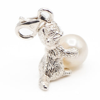 Thomas Sabo Rare Kitten Sterling Silver Charm Pendant With Freshwater Pearl