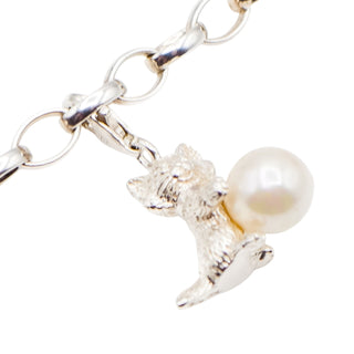 Thomas Sabo Rare Kitten Sterling Silver Charm Pendant With Freshwater Pearl