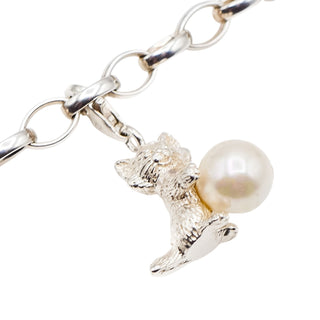 Thomas Sabo Rare Kitten Sterling Silver Charm Pendant With Freshwater Pearl