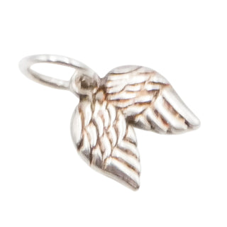 Small Guardian Angel Wings Sterling Silver Charm – Protection & Faith Symbol