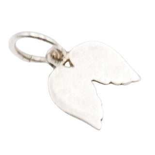 Small Guardian Angel Wings Sterling Silver Charm – Protection & Faith Symbol