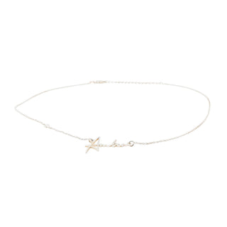 Sterling Silver Script "Amber" Name Necklace With Genuine Diamond 15 to 17 Inches