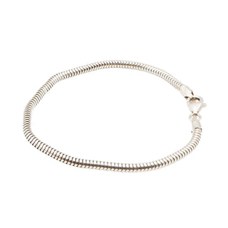 Sterling Silver Snake Chain Bracelet with Lobster Clasp 7.5 Inches