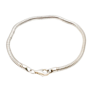 Sterling Silver Snake Chain Bracelet with Lobster Clasp 7.5 Inches