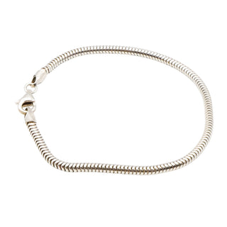 Sterling Silver Snake Chain Bracelet with Lobster Clasp 7.5 Inches