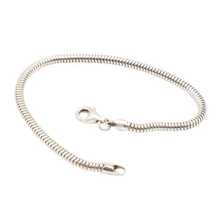 Sterling Silver Snake Chain Bracelet with Lobster Clasp 7.5 Inches