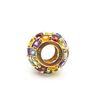 Multi-Gemstone 10k Yellow Gold Topaz, Amethyst, Garnet, Peridot, Citrine Pendant