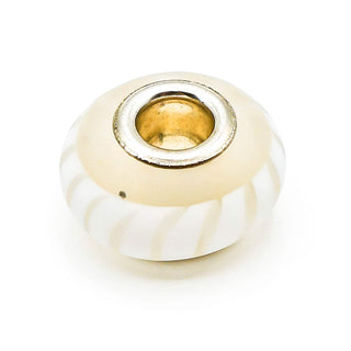 CHAMILIA White Stripes Murano Glass Charm With Sterling Silver Core