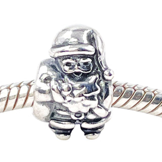 Pandora Santa Claus Sterling Charm Christmas Bead