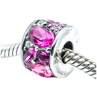 Chamilia Mosaic Pink Swarovski Crystal Sterling Silver Charm Bead
