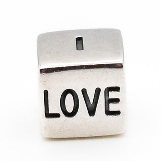 Pandora I Love You Sterling Silver Charm With 14k Gold Heart