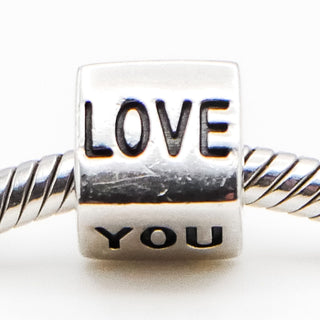 Pandora I Love You Sterling Silver Charm With 14k Gold Heart