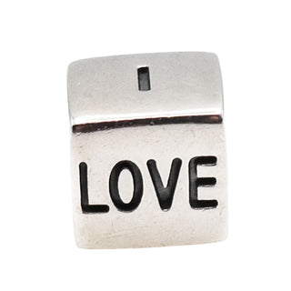 Pandora I Love You Sterling Silver Charm With 14k Gold Heart
