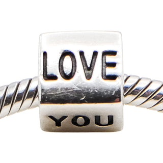 Pandora I Love You Sterling Silver Charm With 14k Gold Heart