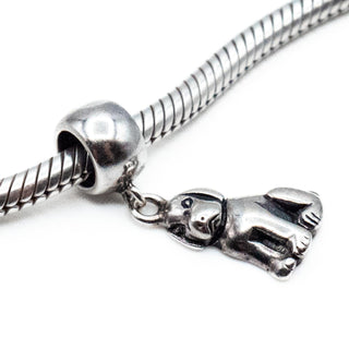 Puppy Dog Sterling Silver Charm Dangle Pendant