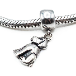 Puppy Dog Sterling Silver Charm Dangle Pendant