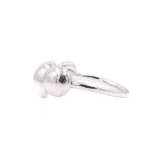 Pandora Rare Retired Liquid Silver Triple Bubble Sterling Silver Ring Size 5.25